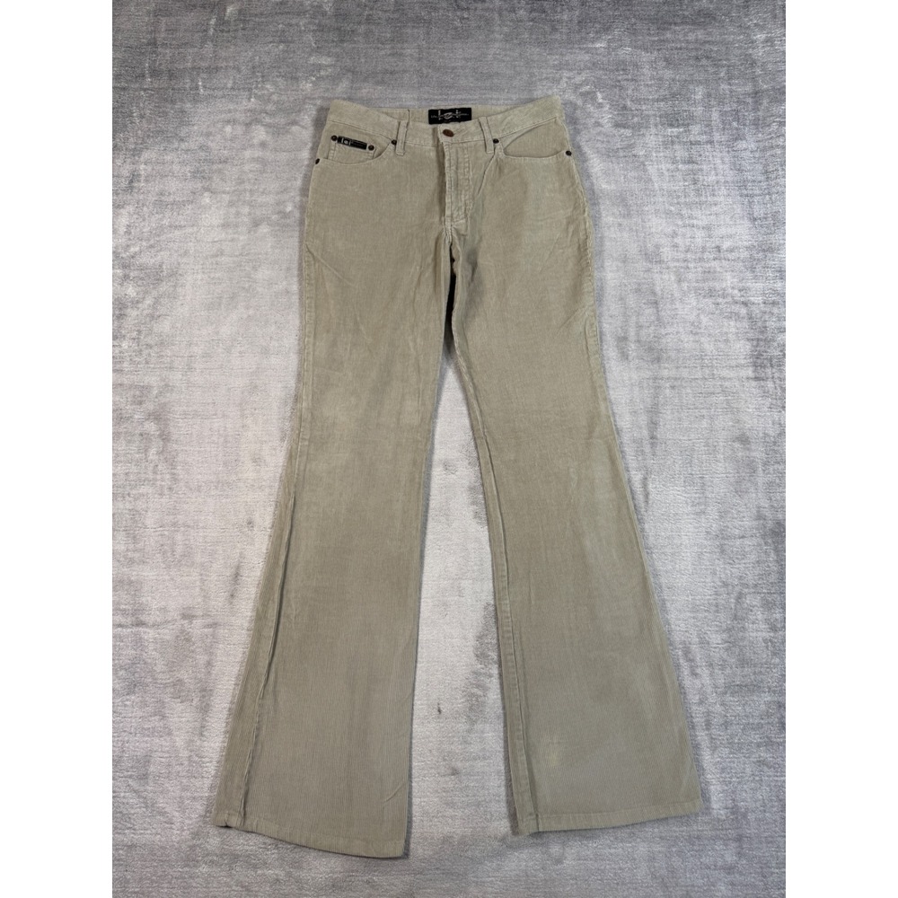 Vintage LEI Pants Women 5 Beige Corduroy  Flare Leg Bootcut 90s Boho